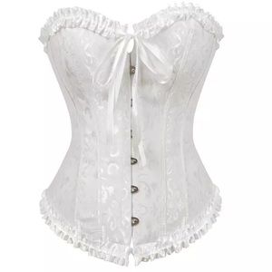 White Lacey ruffle corset